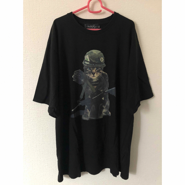 MILKBOY(ミルクボーイ)のmilkboy CAT ARMY 猫 ネコ キャット ビッグ Tシャツ 黒 レディースのトップス(Tシャツ(半袖/袖なし))の商品写真