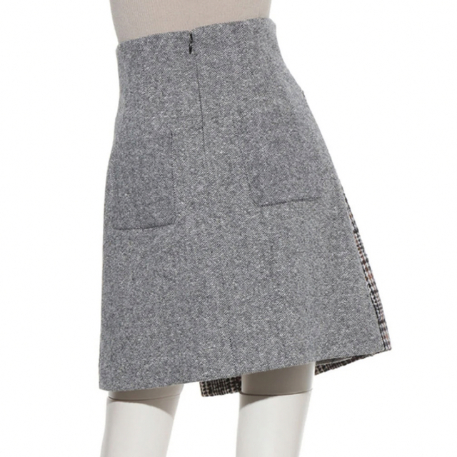 新品 Lillybrown 今季 ツイードチェック台形スカート