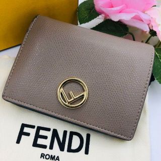 FENDI - 美品✨FENDI エフイズ 二つ折り財布 レザー ゴールド