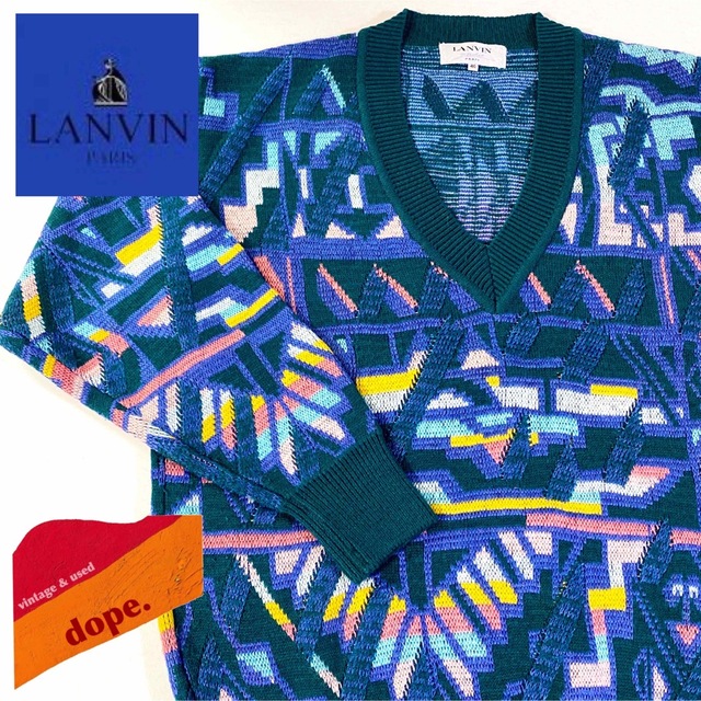 ▼ LANVIN rétro pattern sweater ▼