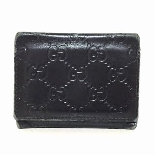 グッチ(Gucci)のグッチ 名刺入れ シマライン 120965 黒(名刺入れ/定期入れ)