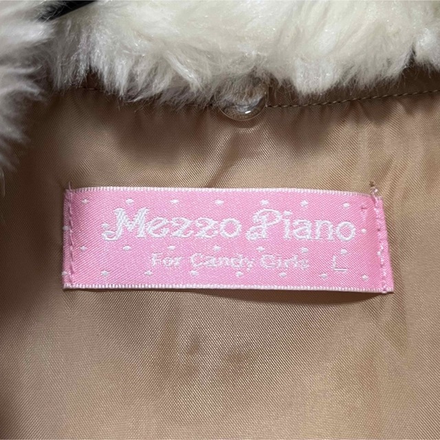 mezzo piano(メゾピアノ)のメゾピアノ/ファー付きコートL(160cm)/リボンポケット/ファー取外し可能 キッズ/ベビー/マタニティのキッズ服女の子用(90cm~)(コート)の商品写真