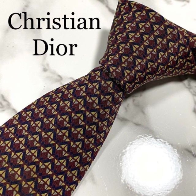 Christian Dior - ネクタイ クリスチャンディオール 紋様柄 総柄 シルクの通販 by ねく｜クリスチャンディオールならラクマ