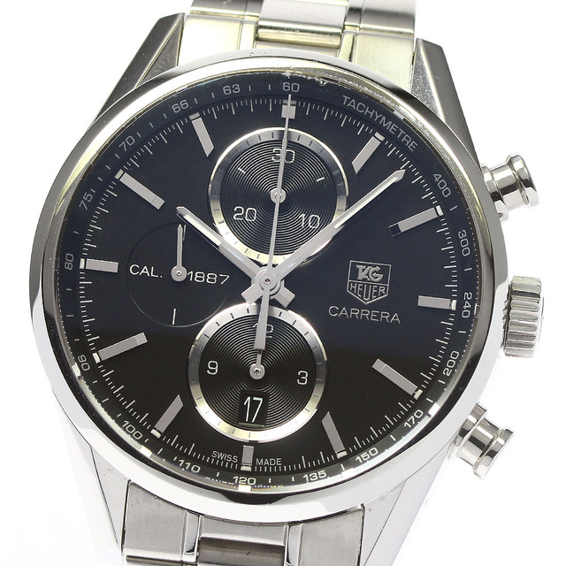 【セール 登場から人気沸騰】 TAG Heuer - ☆良品 ★保証書付き【TAG HEUER】タグホイヤー カレラ クロノグラフ デイト CAR2110-3 自動巻き メンズ_735094 腕時計(アナログ) 【セール 登場から人気沸騰】 TAG Heuer - ☆良品 ★保証書付き【TAG HEUER】タグホイヤー カレラ クロノグラフ デイト CAR2110-3 自動巻き メンズ_735094 腕時計(アナログ)