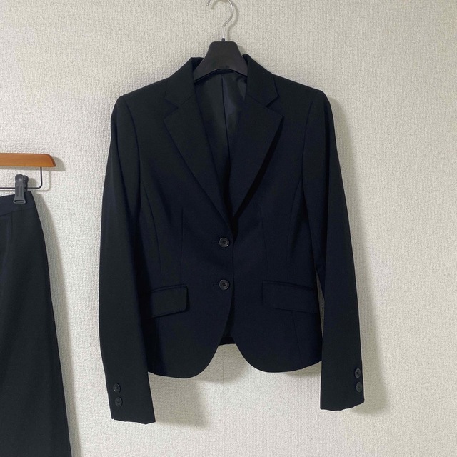ピンク・ブルー スカートスーツ コムサイズム L 黒 未使用 | www