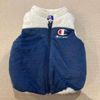 チャンピオン(Champion)のChampionサイドポケ付きダウンベスト　紺×グレー　100(ジャケット/上着)