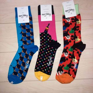 ハッピーソックス(Happy Socks)のhappy socks ハッピーソックス　3枚セット　メンズ(ソックス)