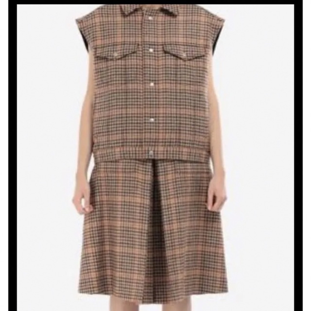 セール! Maison Margiela メゾンマルジェラギンガムチェックベスト