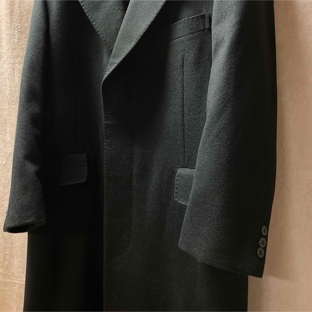 Jil Sander - イタリア製 カシミヤ チェスターコート 古着 黒 vintage