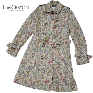 【新品】Lois CRAYON ゴブラントレンチ　お花刺繍　タック入り