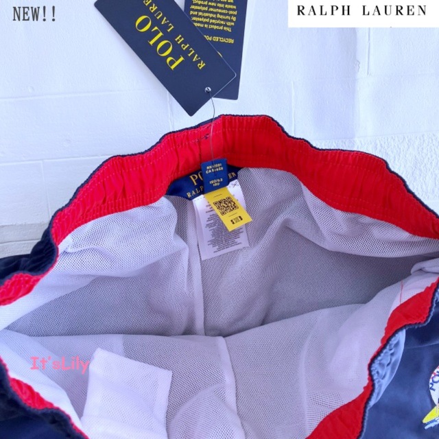 Ralph Lauren(ラルフローレン)の2t90-95cm ラルフローレン  ポロベア　スイムトランク キッズ/ベビー/マタニティのキッズ服男の子用(90cm~)(水着)の商品写真