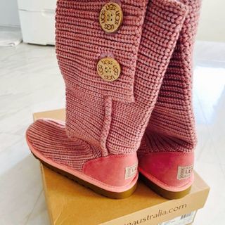 アグ(UGG)のUGG2wayピンクニットブーツ＊6＊箱無し発送＊(ブーツ)