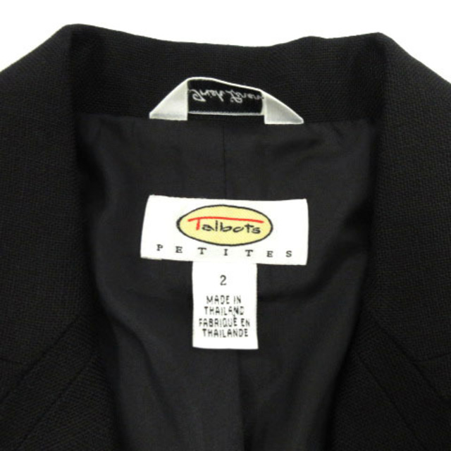 タルボット スーツ リネン100％ ジャケット 半袖 スカート ミディ丈 黒 2