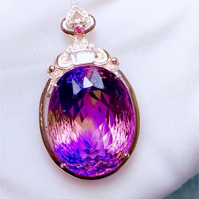 2022春の新作 【天然】アメトリン ペンダントトップ 39.72ct k18