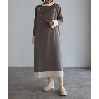 セレクトモカ(SELECT MOCA)の【新品未使用】【Bonjour Sagan】 配色パイピングワンピース(ロングワンピース/マキシワンピース)