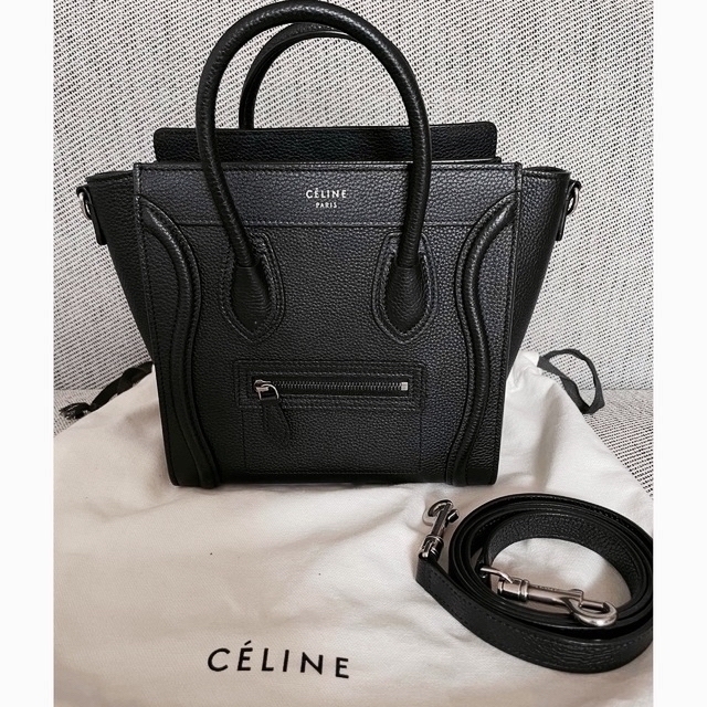 最終値下げ celine 旧ロゴCELINEセリーヌラゲージナノブラック