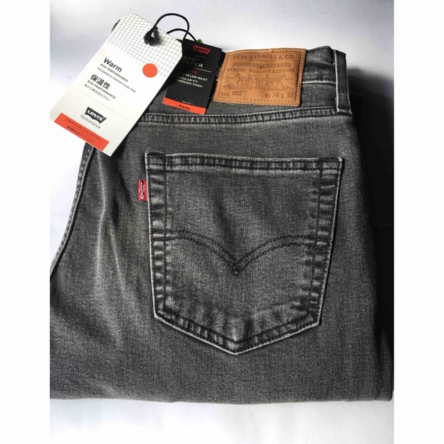 【Levi's／リーバイス】502 テーパーWARMブラックユーズド加工・W34