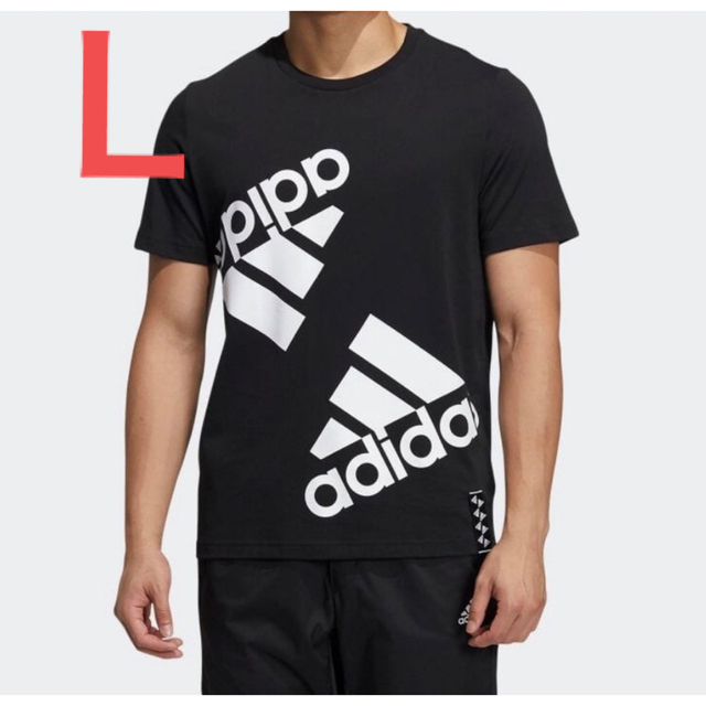 adidas(アディダス)のアディダス　ロゴTシャツ  ブラック　Ｌサイズ Tシャツ メンズのトップス(Tシャツ/カットソー(半袖/袖なし))の商品写真