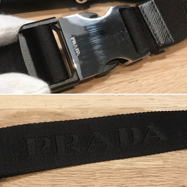 PRADA(プラダ)の新品同様 プラダ 現行 ショルダーバッグ ナイロン ブラック 2VH128 黒 メンズのバッグ(ショルダーバッグ)の商品写真