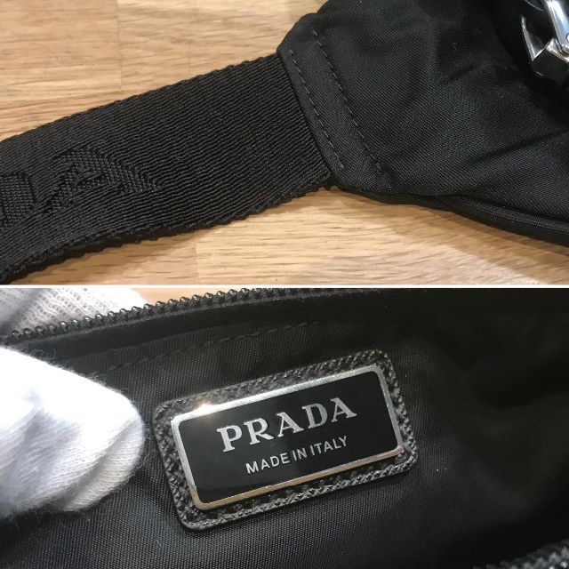 PRADA(プラダ)の新品同様 プラダ 現行 ショルダーバッグ ナイロン ブラック 2VH128 黒 メンズのバッグ(ショルダーバッグ)の商品写真