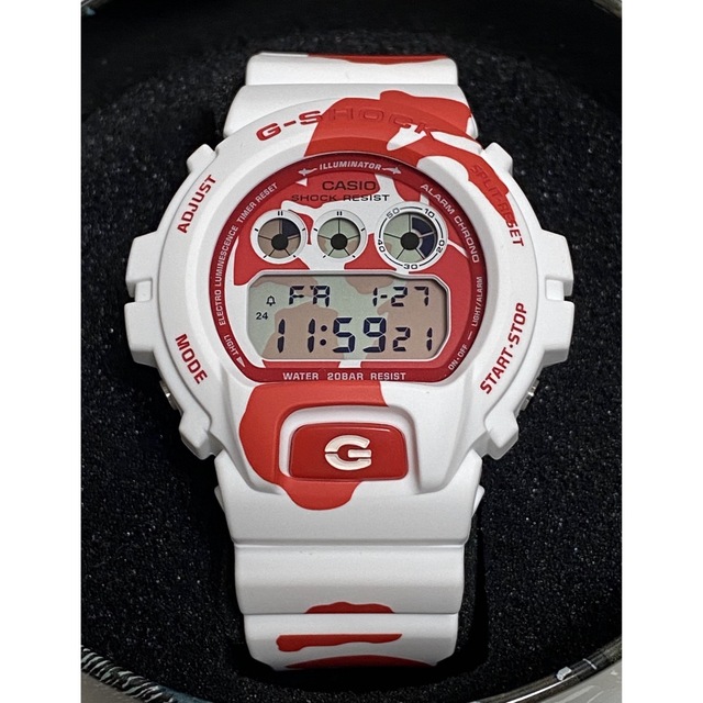 G-SHOCK/限定/DW-6900JK/時計/三つ目/錦鯉/赤×白/箱付/美品-