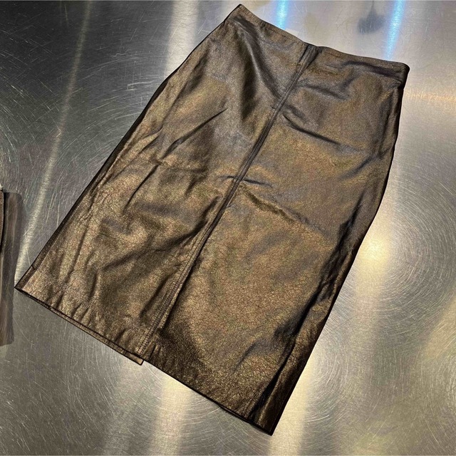品質が完璧 BRUNELLO CUCINELLI ⭐︎ ブルネロクチネリ レザースカート - ひざ丈スカート 品質が完璧 BRUNELLO CUCINELLI ⭐︎ ブルネロクチネリ レザースカート - ひざ丈スカート