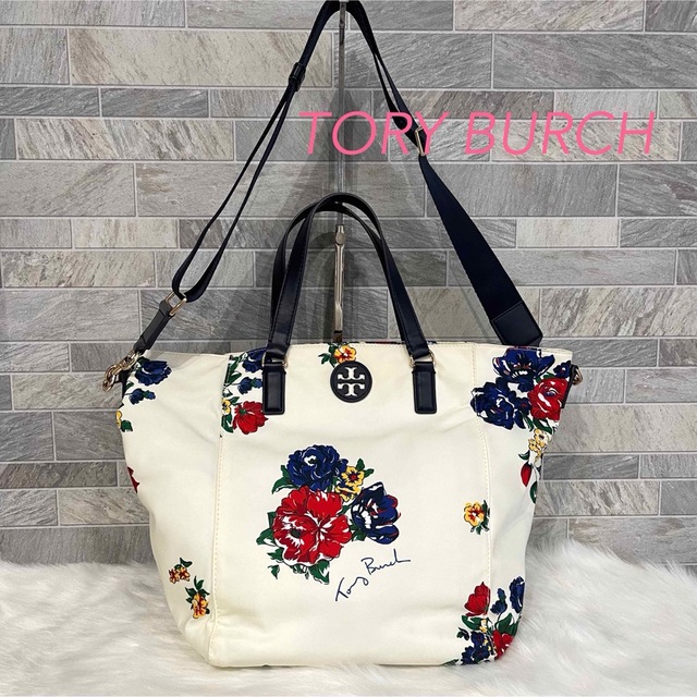 美品 TORY BURCH トリーバーチ トートバッグ 2WAY 花柄 | www