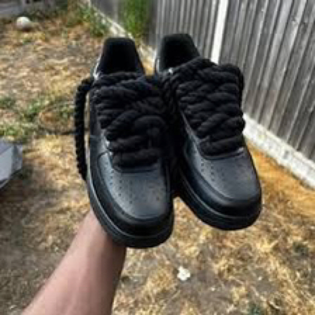 Nike air force 1 low rope カスタム　ブラック