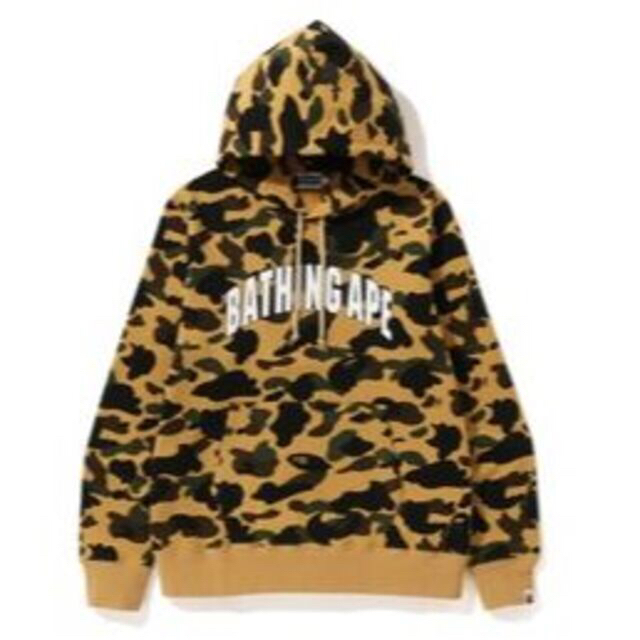 A BATHING APE　イエロービッグカモ　スウェットパーカーLサイズ