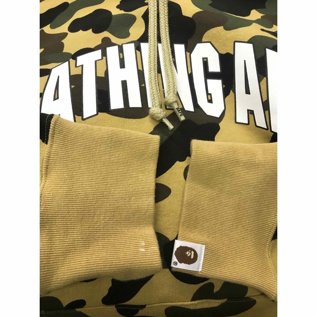 A BATHING APE　イエロービッグカモ　スウェットパーカーLサイズ