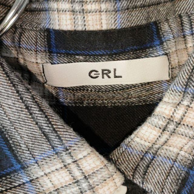 GRL(グレイル)のGRL　グレイル　トップス　ロングチェックシャツ　レディース【フリーサイズ】 レディースのトップス(シャツ/ブラウス(長袖/七分))の商品写真