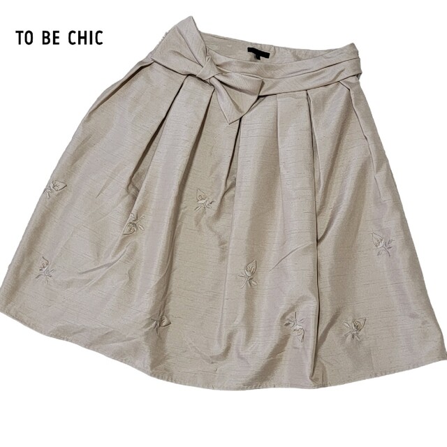 新品 TO BE CHIC リボンベルトが可愛いスカート 40 ベ31900円 ...