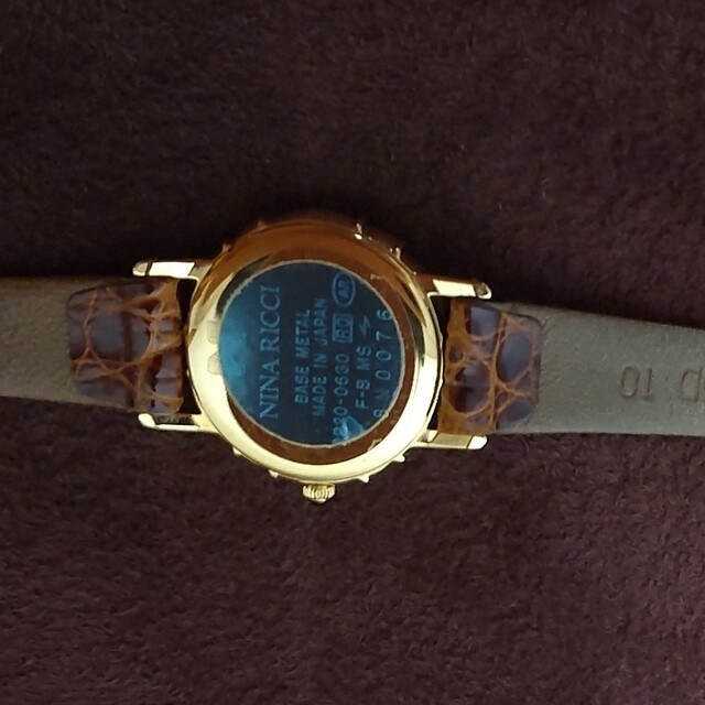 ニナリッチ レディース 8N0076 美品 レディースのファッション小物(腕時計)の商品写真