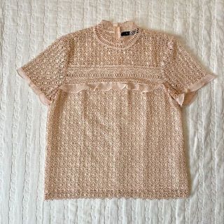 ザラ(ZARA)の【美品】ZARA レースブラウス(シャツ/ブラウス(半袖/袖なし))