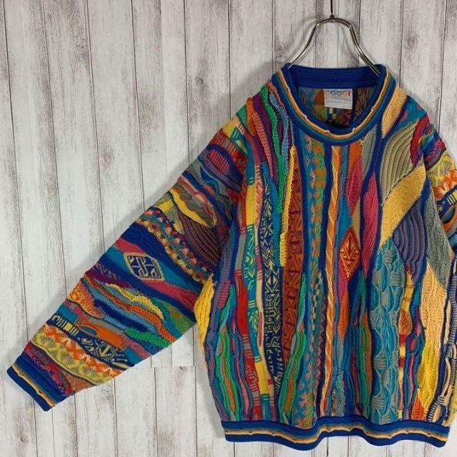 【幻の1点モノ】coogi クージー 立体 編込み 3Dニット 即完売モデル