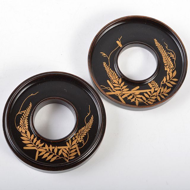 清昌堂やました謹製 黒漆 藤花金蒔絵 仙叟好 掛絡香合 共箱 V 清昌堂やました謹製 黒漆 藤花金蒔絵 仙叟好 掛絡香合 共箱 V