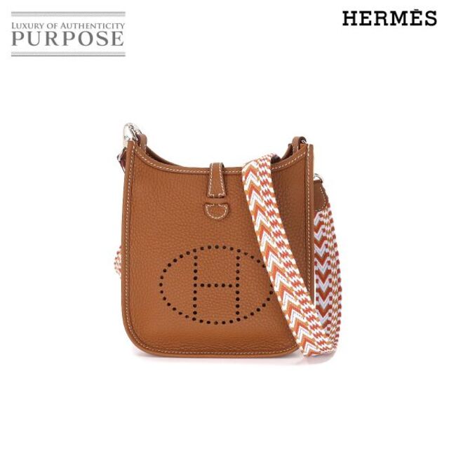 未使用 展示品 エルメス HERMES エブリン TPM アマゾン サングル ジグザグ ショルダー バッグ トリヨンクレマンス ゴールド Y刻印 VLP 90180348