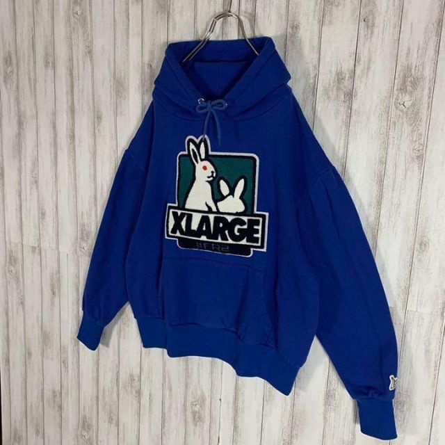 最高デザイン】 FR2 XLARGE 限定コラボ パイルロゴ 色情兎 パーカー