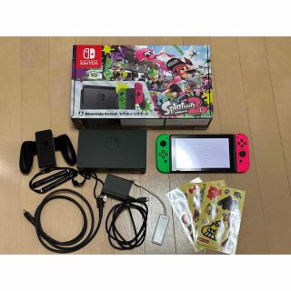 ニンテンドースイッチ(Nintendo Switch)のNintendo Switch ケースLANアダプタおまけ スプラトゥーン2無し(家庭用ゲーム機本体)