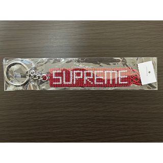 シュプリーム(Supreme)のシュプリーム Beaded Keychain  レッド(キーホルダー)