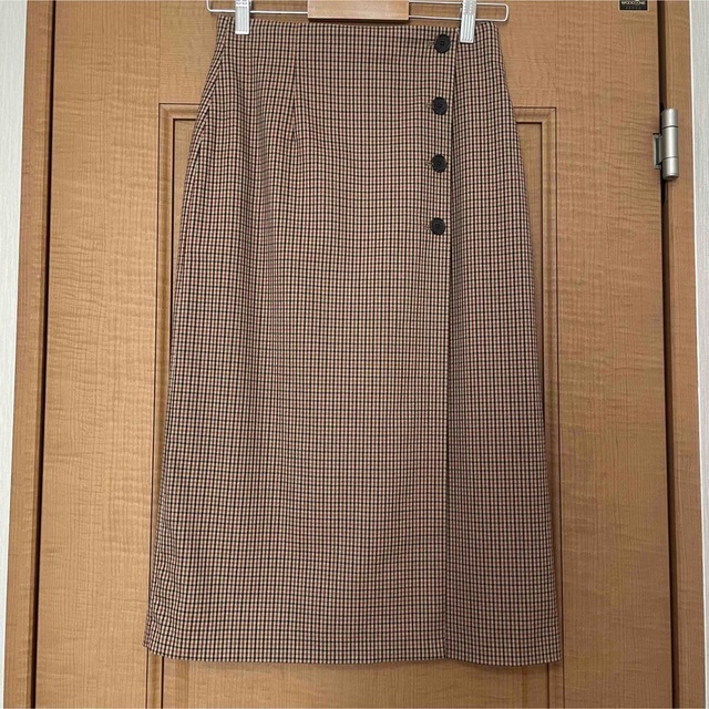 UNIQLO(ユニクロ)のユニクロ　チェックタイトスカート レディースのスカート(ひざ丈スカート)の商品写真