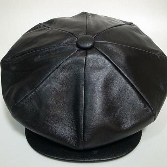USA製ニューヨークハット新品Lambskin Big Apple本革 大ぶり黒 通販