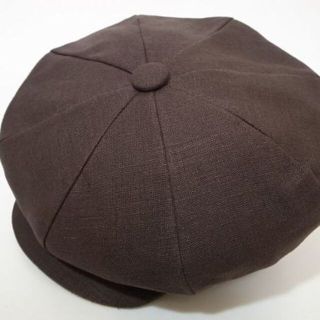 ニューヨークハット(NEW YORK HAT)のUSA製ニューヨークハット新品Linen Big Appleリネン素材 大ぶり茶(キャスケット)