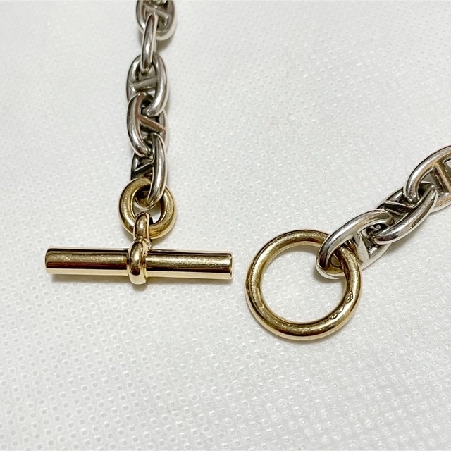 Hermes - 希少 HERMES シェーヌダンクル ゴールド ミックス ネックレス