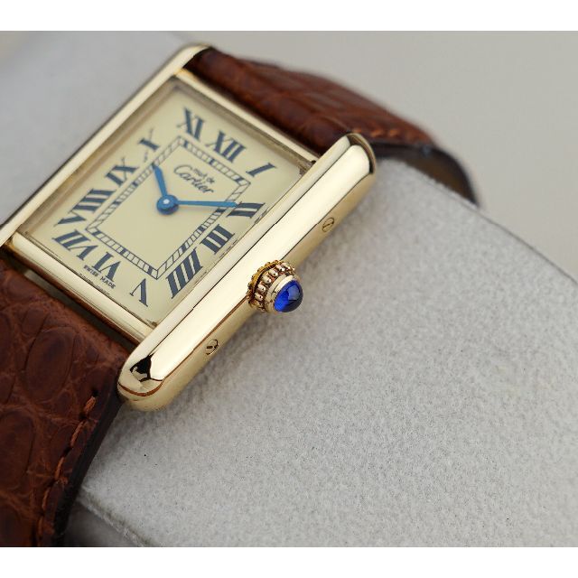 Cartier(カルティエ)の美品 カルティエ マスト タンク アイボリー ローマン SM Cartier レディースのファッション小物(腕時計)の商品写真