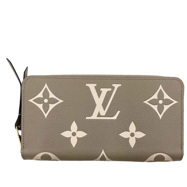 LOUIS VUITTON ルイヴィトン 長財布 バイカラーモノグラムアンプラント ジッピーウォレット ラウンドファスナー グレージュ ベージュ M69794 トゥルトレールクレーム ゴールド金具 レディース 人気【中古品】
