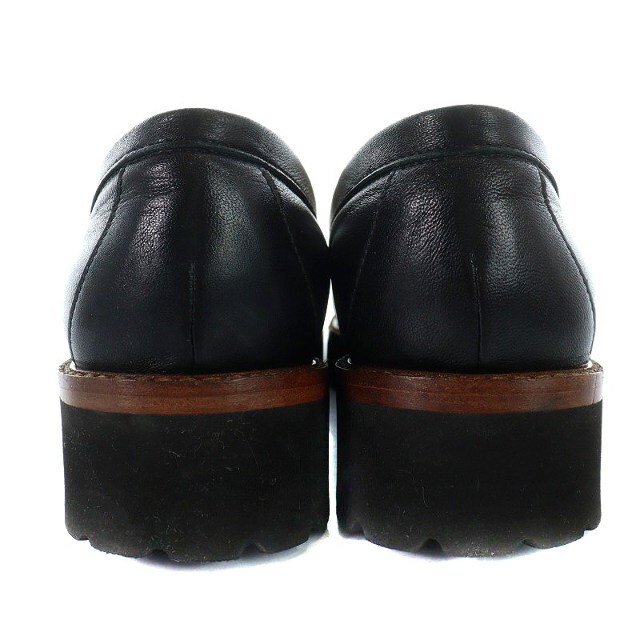 FABIO RUSCONI(ファビオルスコーニ)のファビオルスコーニ コインローファー レザー 37 24cm 黒 レディースの靴/シューズ(ローファー/革靴)の商品写真