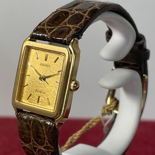 セイコー(SEIKO)の90s 金張り 新品 セイコー エクセリーヌ 腕時計 ヴィンテージ アンティーク(腕時計)