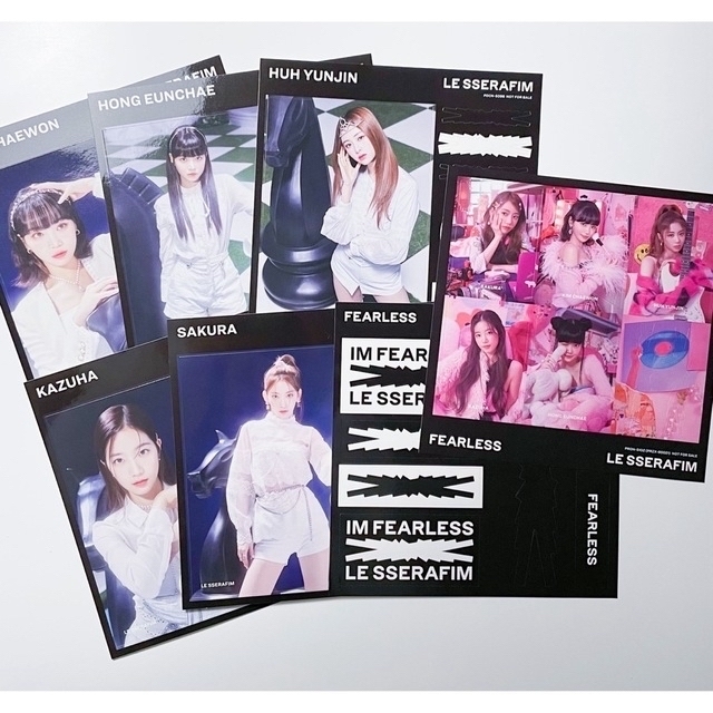 ラッピング無料 LESSERAFIM FEARLESS ソロジャケ盤 300個