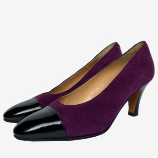 正式的靴celine - 美品セリーヌ(CELINE)Vネックパンプス23 【値下げしました